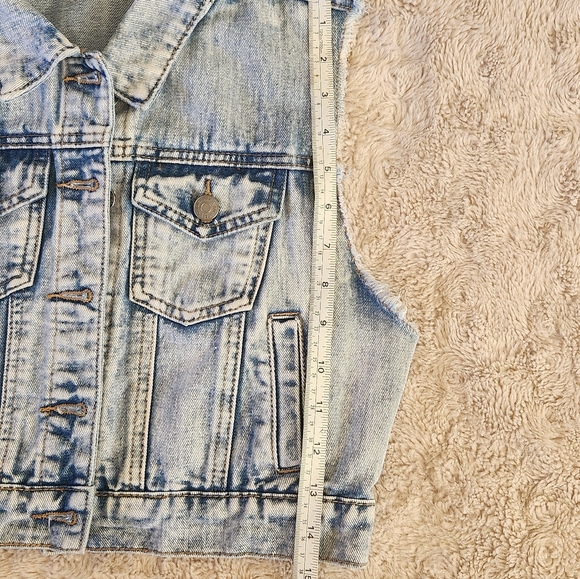 Chiqle Girls Junior Jean Blue Jacket Vest Sz L - Picture 4 of 13